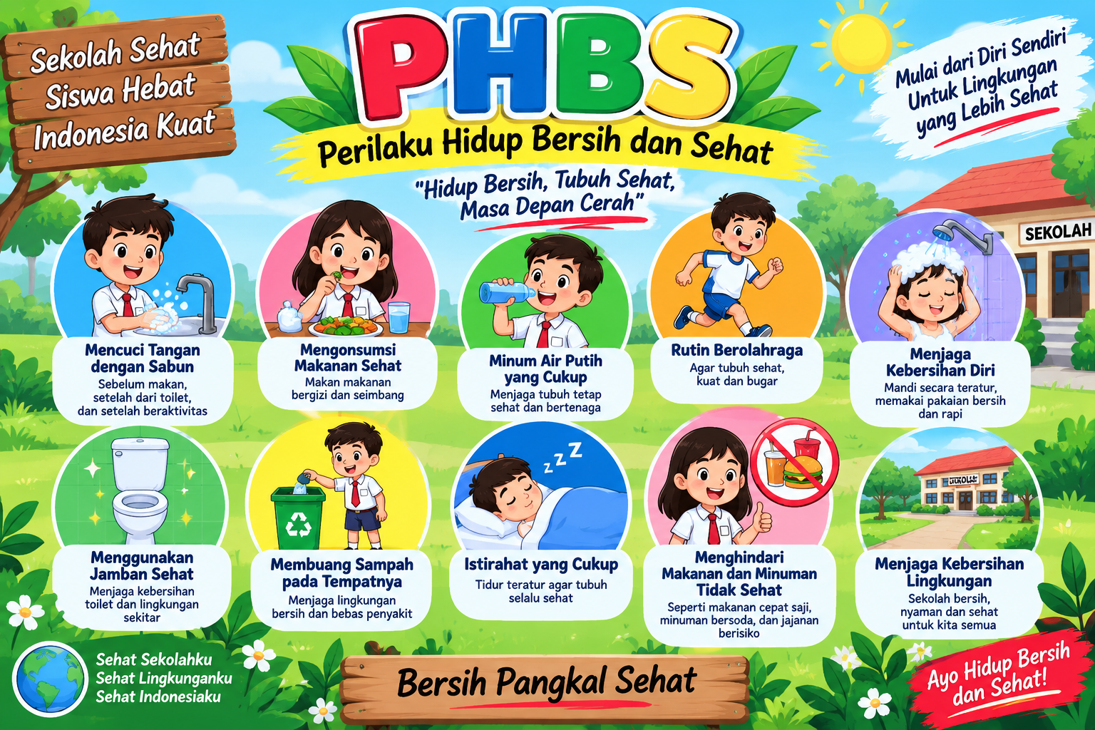 Sosialisasi PHBS dari UPTD PUSKESMAS Kayangan